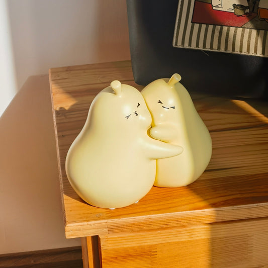 Hugging pears desktop decor